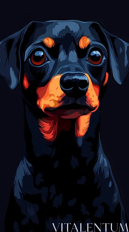 Colorful Dog Illustration AI Image