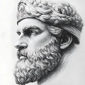 Ancient Sculpture Man Portrait Art