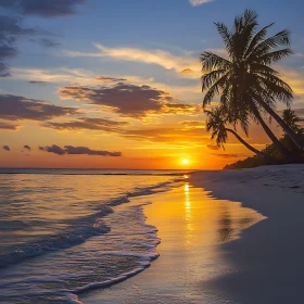Tropical Beach at Sunset