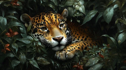 Leopard Amidst Greenery