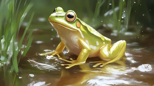 Calm Frog by the Water