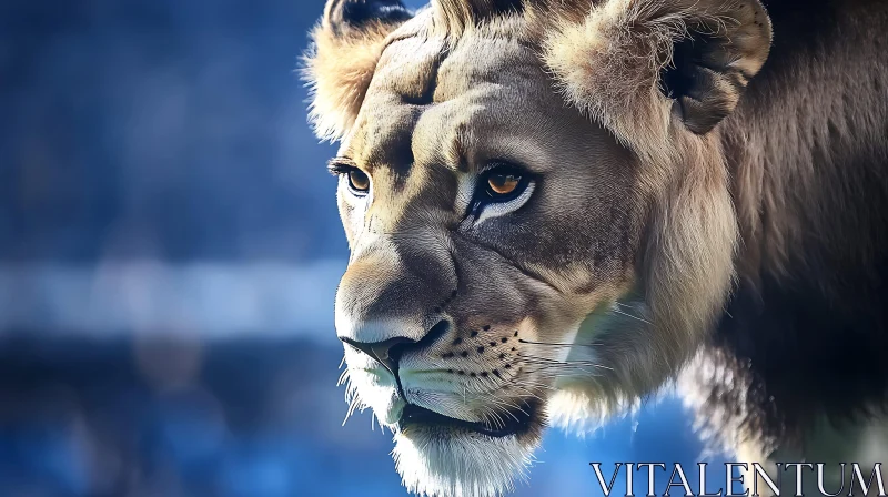 AI ART Lioness Gaze