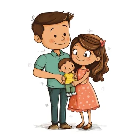 Wholesome Family Portrait Art