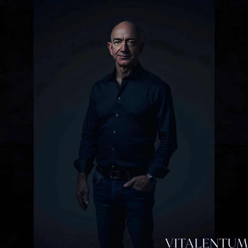 Elegant Portrait of Jeff Bezos AI Image