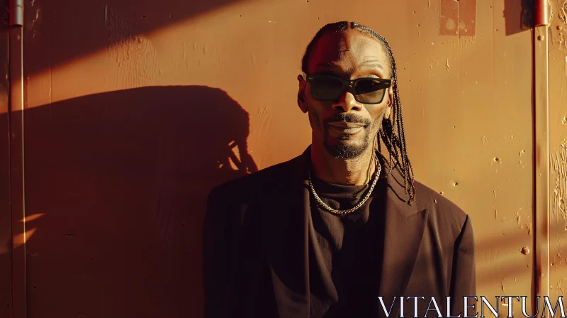 AI ART Snoop Dogg Striking Pose with Sunglasses and Shadow