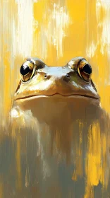 Stylized Amphibian Art with Yellow Hues