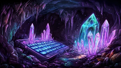 Crystalline Keyboard in Cavern