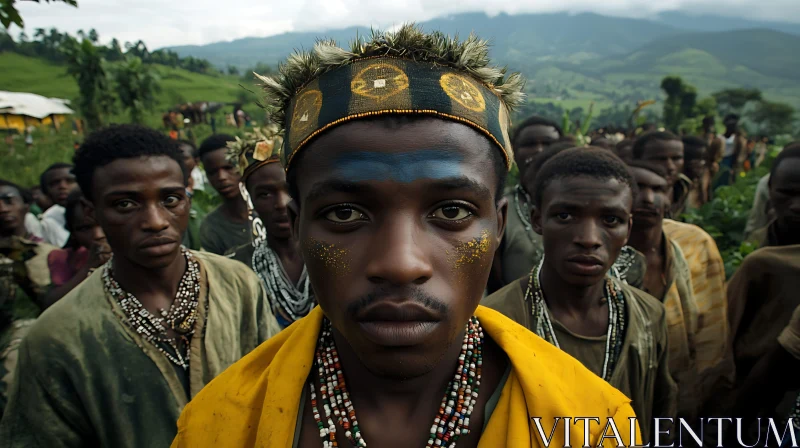 Man in Traditional Attire Portrait AI Image