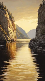 Sunset Glow on Rocky River