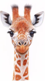 Giraffe Close-Up Art