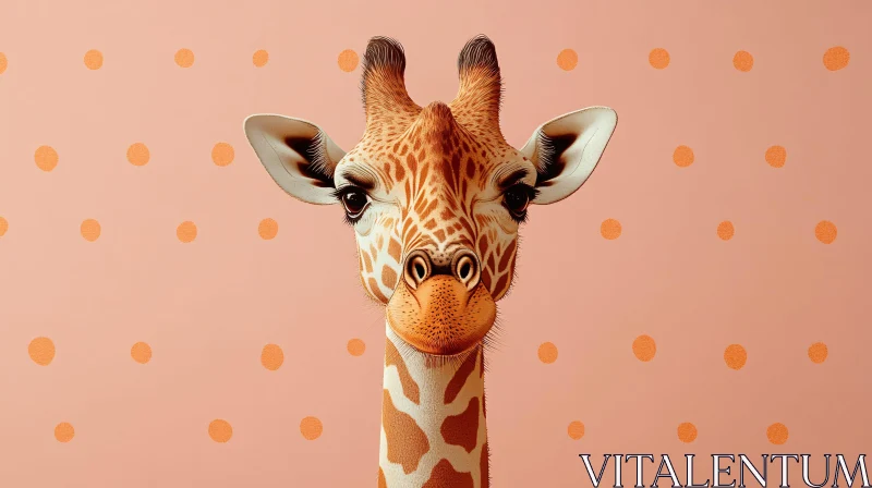 Giraffe with Polka Dots AI Image