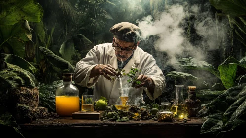 Jungle Herbalist at Work