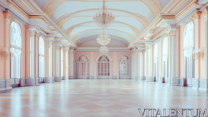 Luxurious Palace Ballroom with Ornate Design AI Image