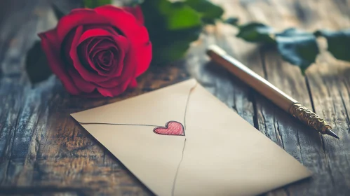 Rose, Letter, and Pen: A Love Story