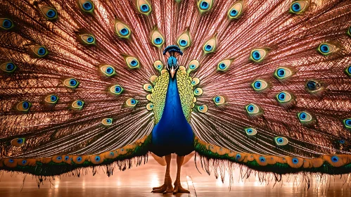 Majestic Peacock Unveiling its Plumage