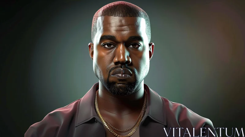 Kanye West Art Portrait AI Image