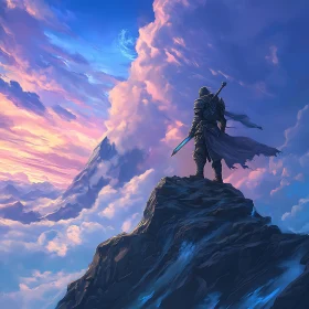 Lone Warrior Above the Clouds