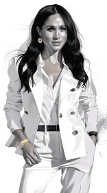 Meghan Markle Fashion Portrait