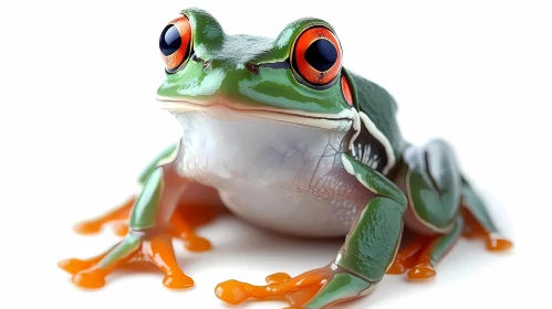 Colorful Amphibian Sitting Gracefully