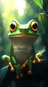 Expressive Frog in Nature