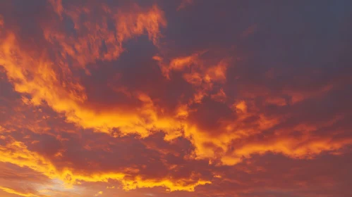 Fiery Sunset Cloudscape