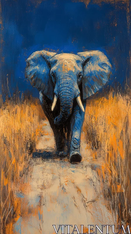 AI ART Graceful Elephant in Natural Setting