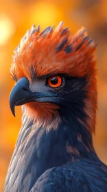 Vivid Bird Profile with Warm Tones