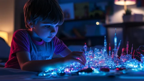 Child's Illuminated City Construction