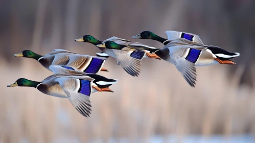 Flying Mallards