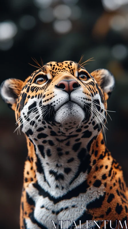 Wildlife Close-Up: Jaguar's Gaze AI Image