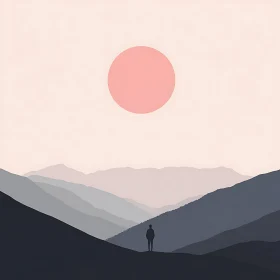 Silhouette at Dusk Mountain Vista