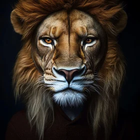 Majestic Lion-Human Hybrid