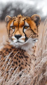 Graceful Cheetah Amidst Grass