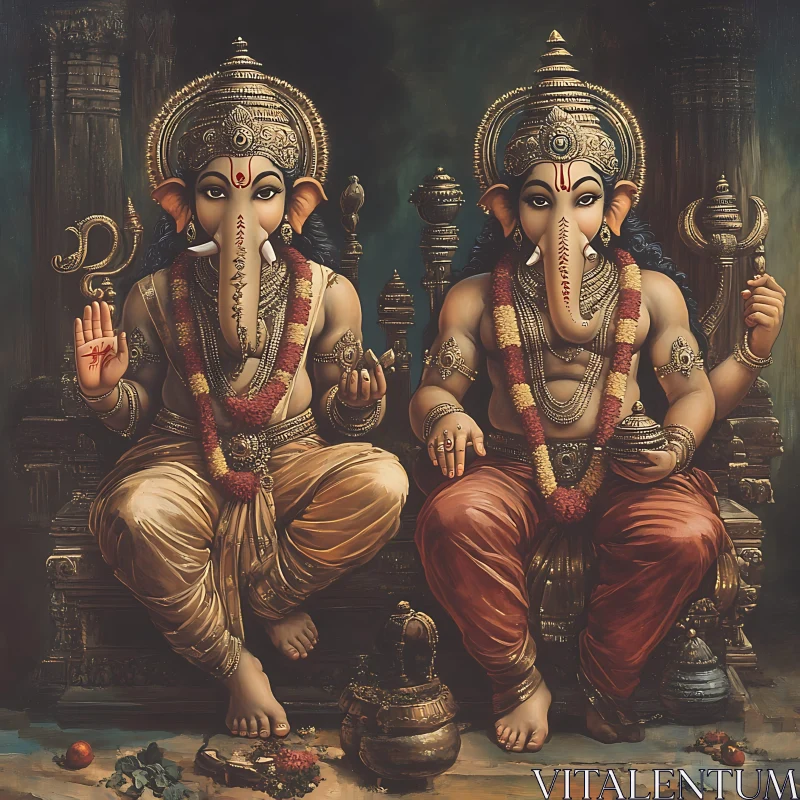 Ganesha: Embodiment of Wisdom and Prosperity AI Image