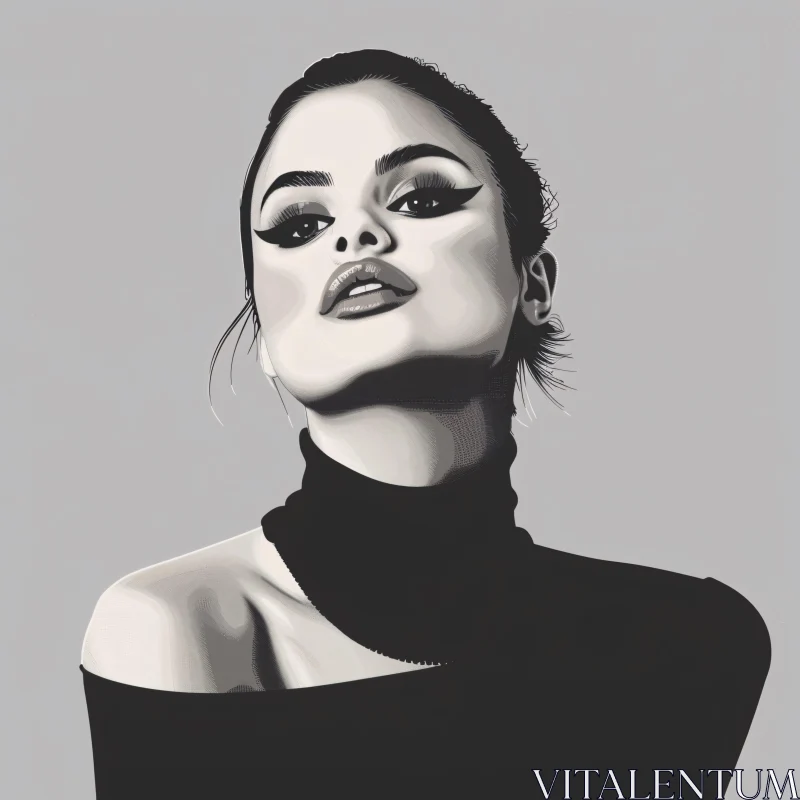 Artistic Depiction of Selena Gomez AI Image