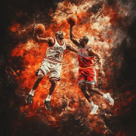 Mid-Air Basketball Battle