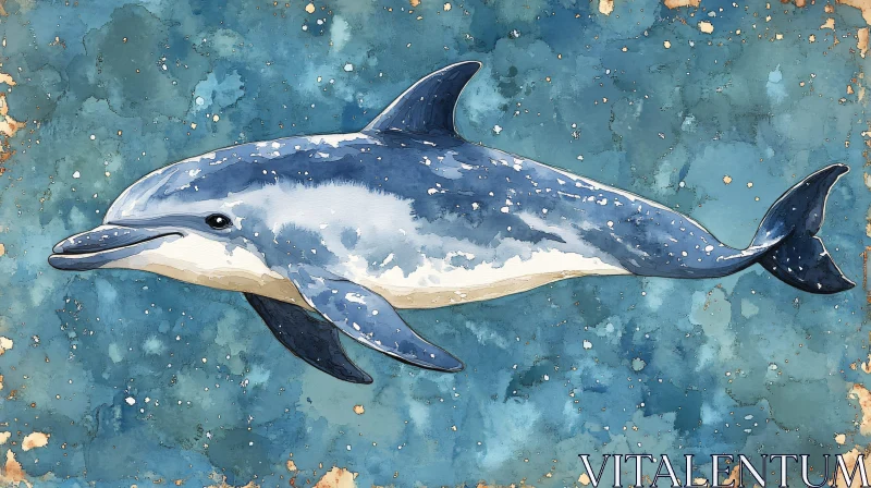 Oceanic Dolphin Art AI Image