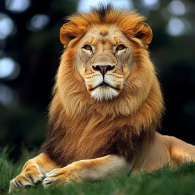 Lion in the Grass