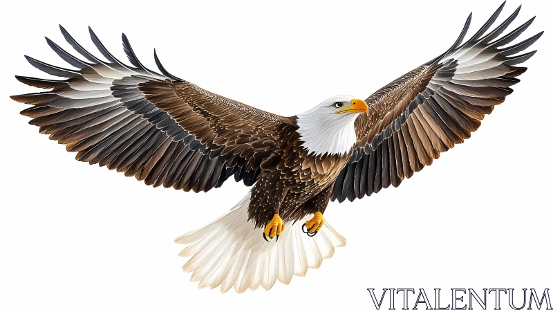 AI ART Soaring Eagle with Extended Wings