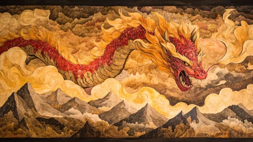 Dragon Over Mountains Fine Art