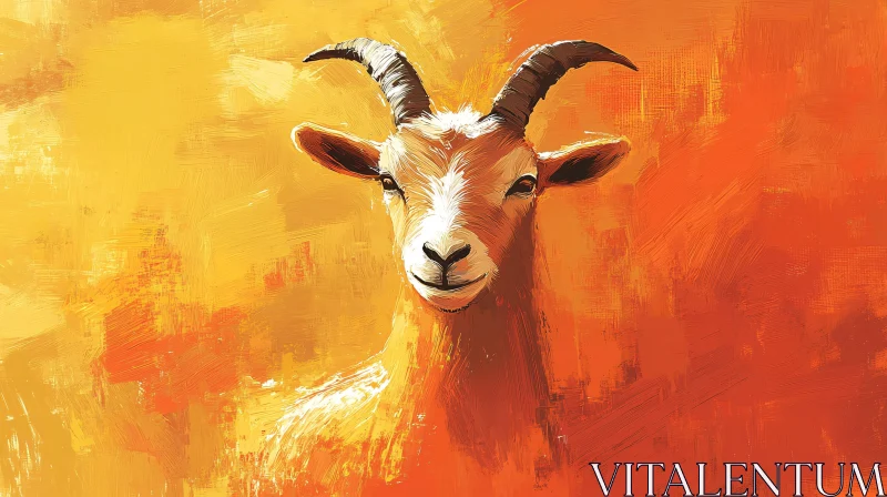 Colorful Goat Art AI Image