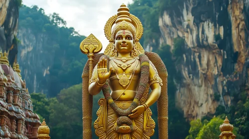 Serene Golden Statue