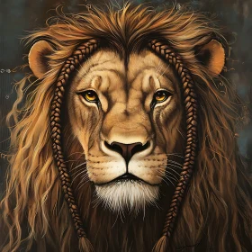 Braided Mane Lion