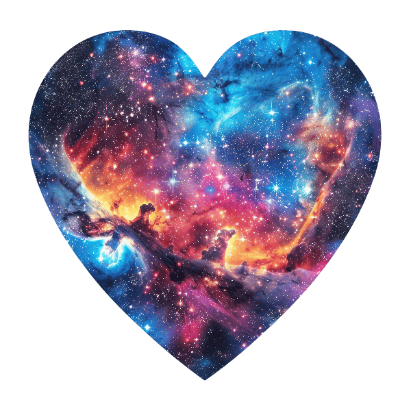 Galactic Heart Design for Apparel POD Design