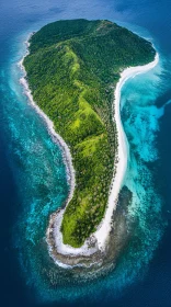 Aerial Tropical Island