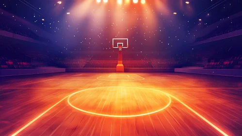 Empty Basketball Court
