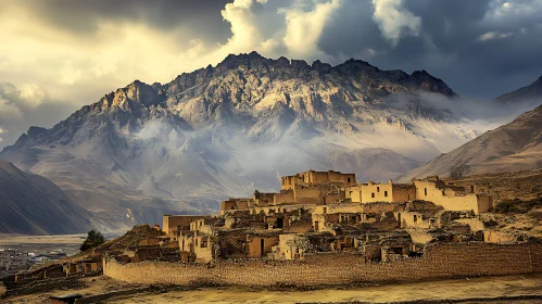 Old Town at the Foot of Mountain