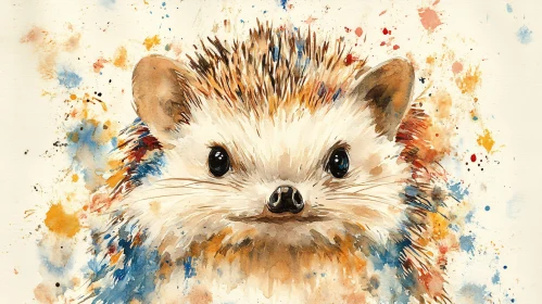 Charming Hedgehog Painting