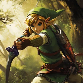 Forest Elf Archer Ready to Strike