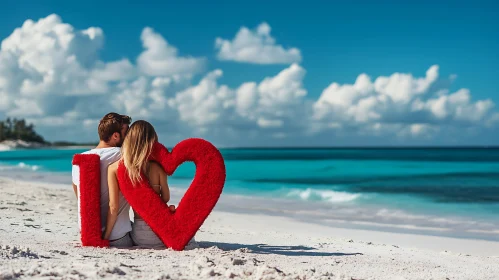 Couple's Heartfelt Moment on the Beach